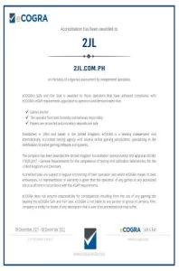 2JL Licensed by eCOGRA